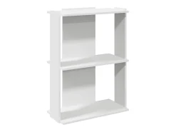 Librería 3 niveles madera ingeniería blanco 60x30x80 cm