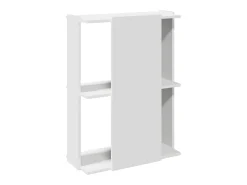 Librería 3 niveles madera ingeniería blanco 60x30x80 cm