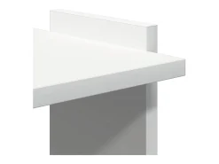 Librería 3 niveles madera ingeniería blanco 60x30x120 cm
