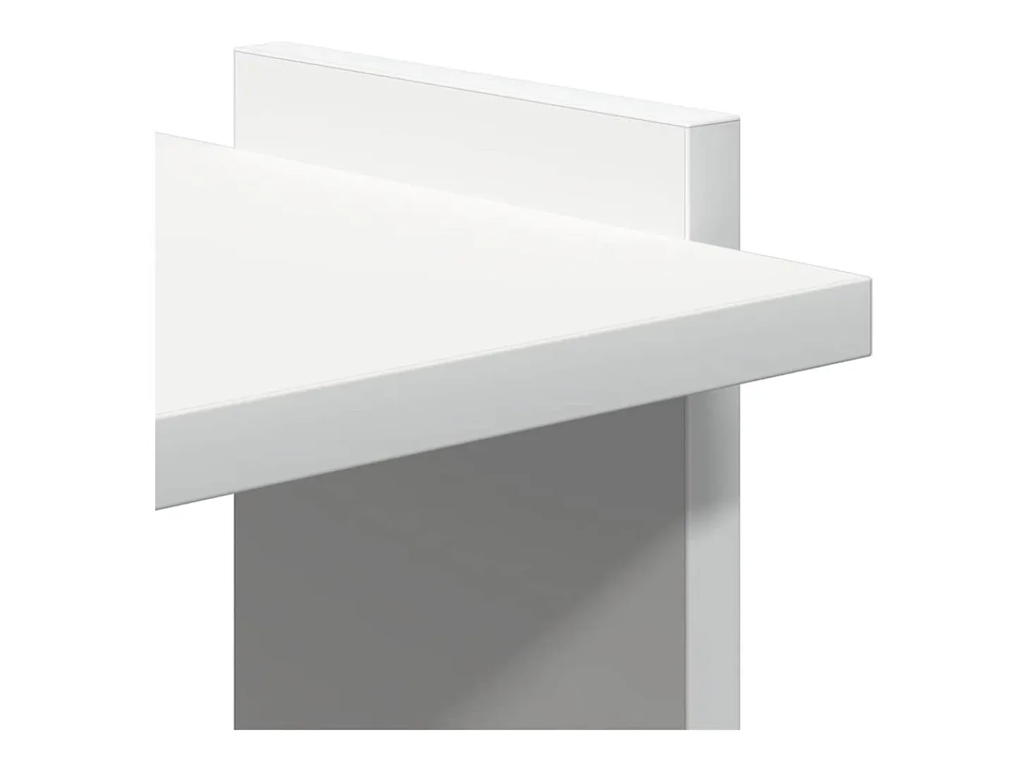 Librería 3 niveles madera ingeniería blanco 60x30x120 cm