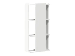 Librería 3 niveles madera ingeniería blanco 60x30x120 cm