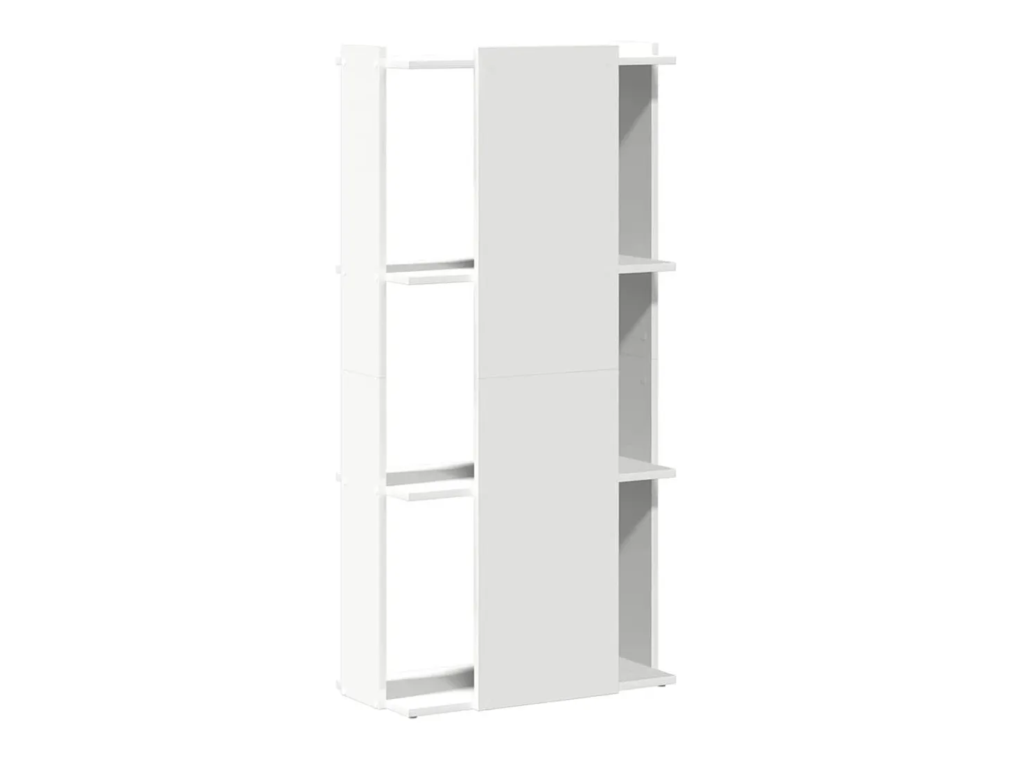 Librería 3 niveles madera ingeniería blanco 60x30x120 cm