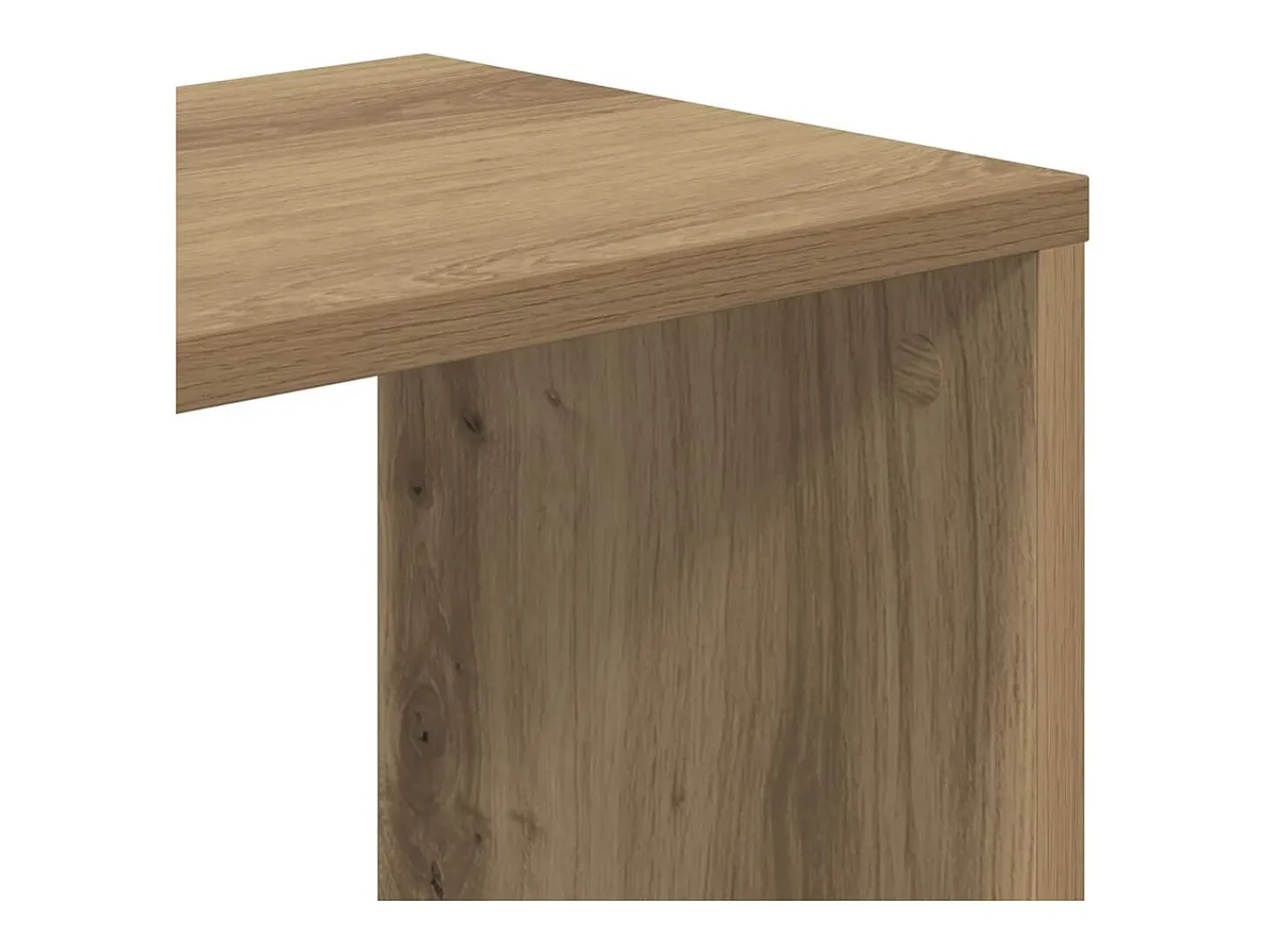 Librería 5 niveles madera roble artesanal 80,5x23,5x162,5 cm
