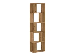 Librería 5 niveles madera roble artesanal 80,5x23,5x162,5 cm ES569549