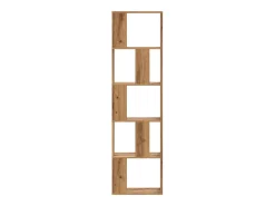 Librería 5 niveles madera roble artesanal 80,5x23,5x162,5 cm ES569549