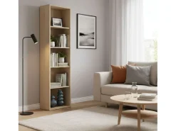 Librería alta Roble Gold 167x52x33 cm Estantería estrecha