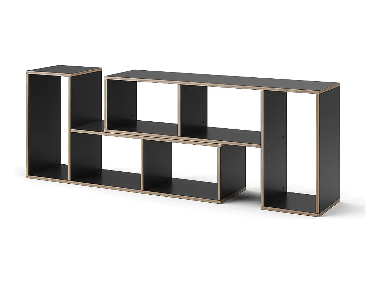 Librería antracita 112.8x30x56.4 tetrix
