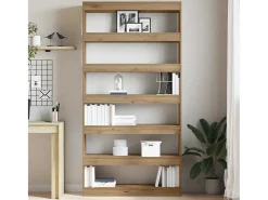 Librería Artesanal de Madera Maciza de Roble 100 x 30 x 198 cm