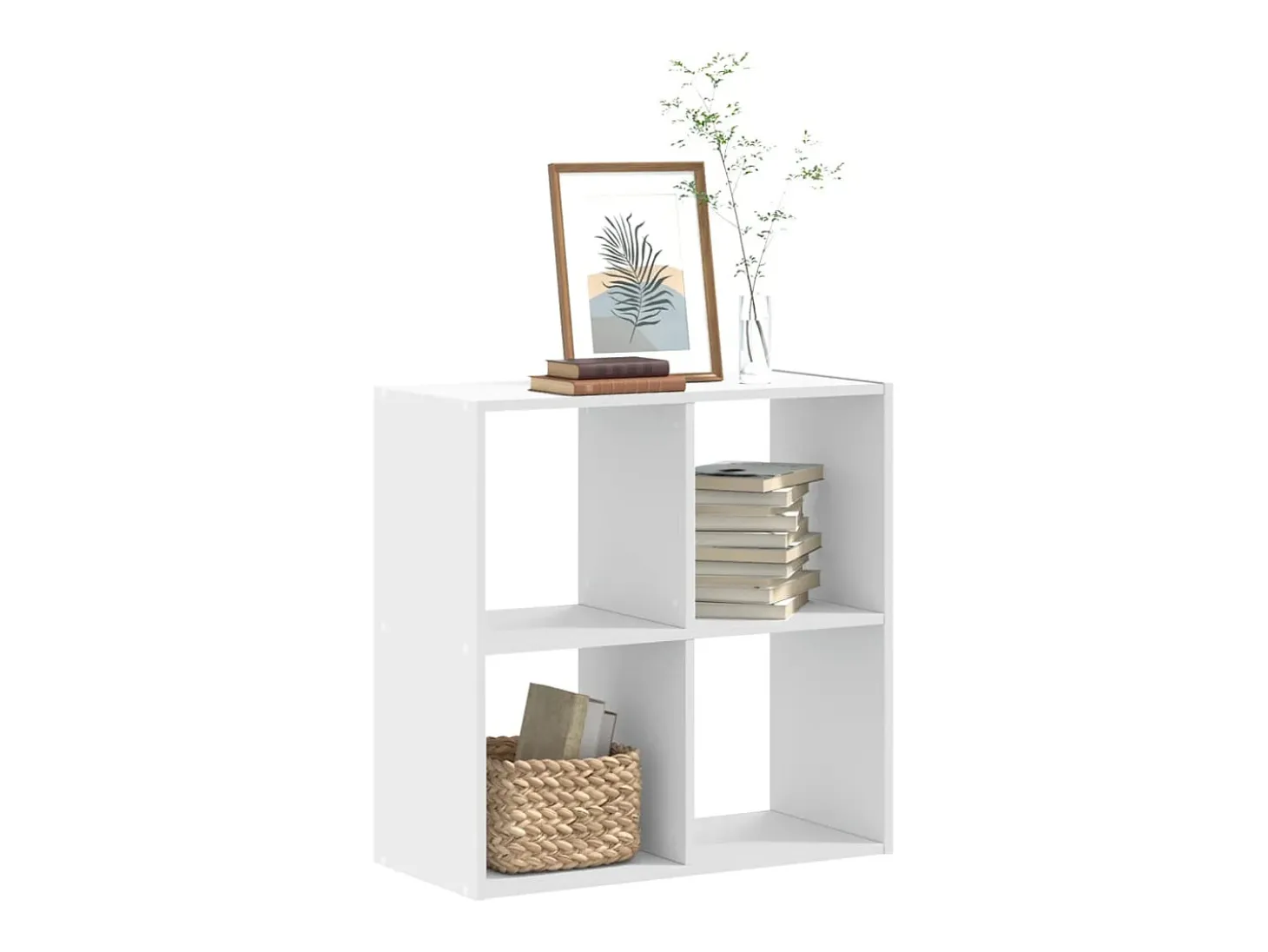 Librería blanca 68,5x32x68,5 cm madera contrachapada