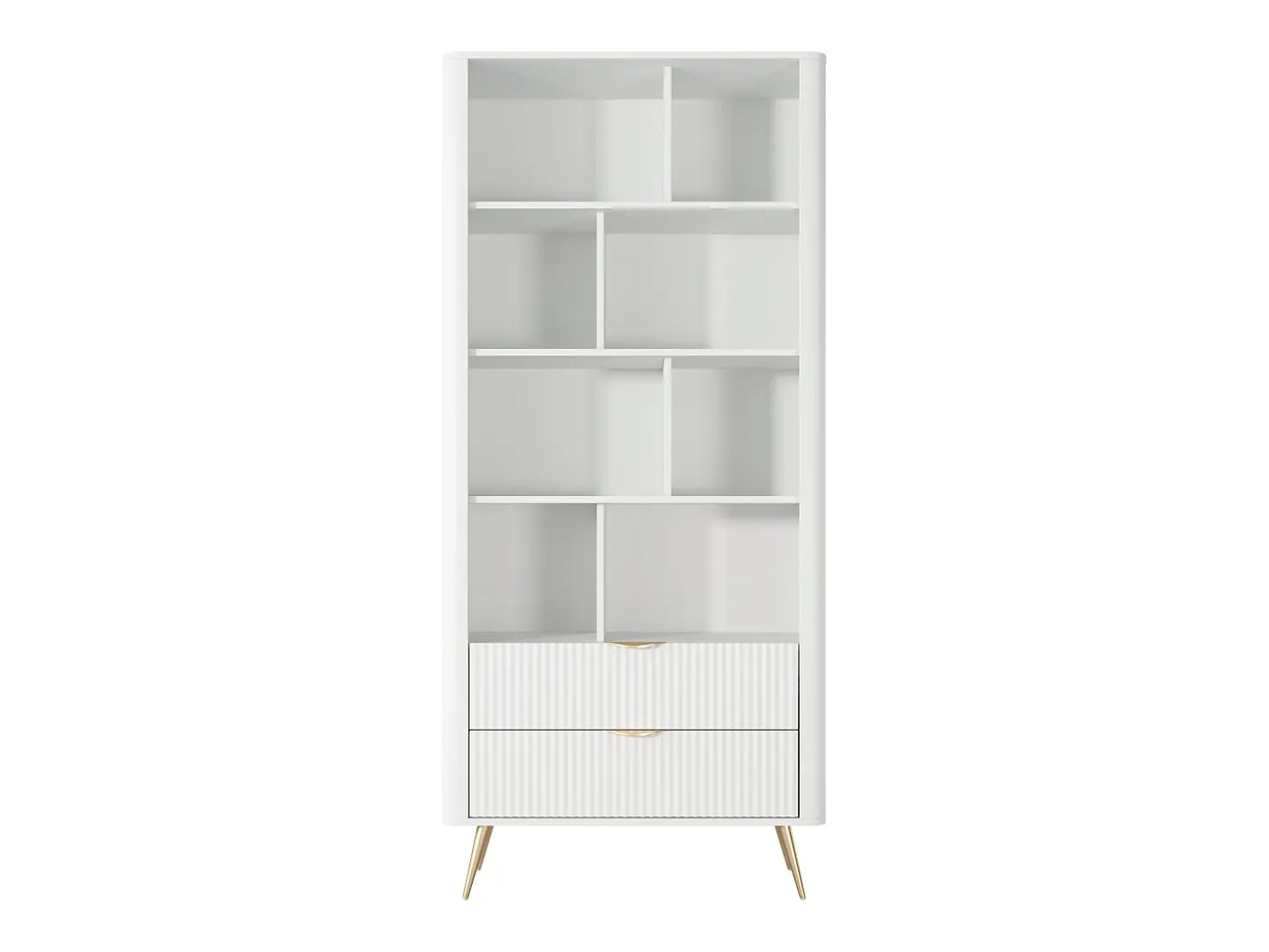 Librería: Blanco, 88,2 x 38 x 193,8 cm