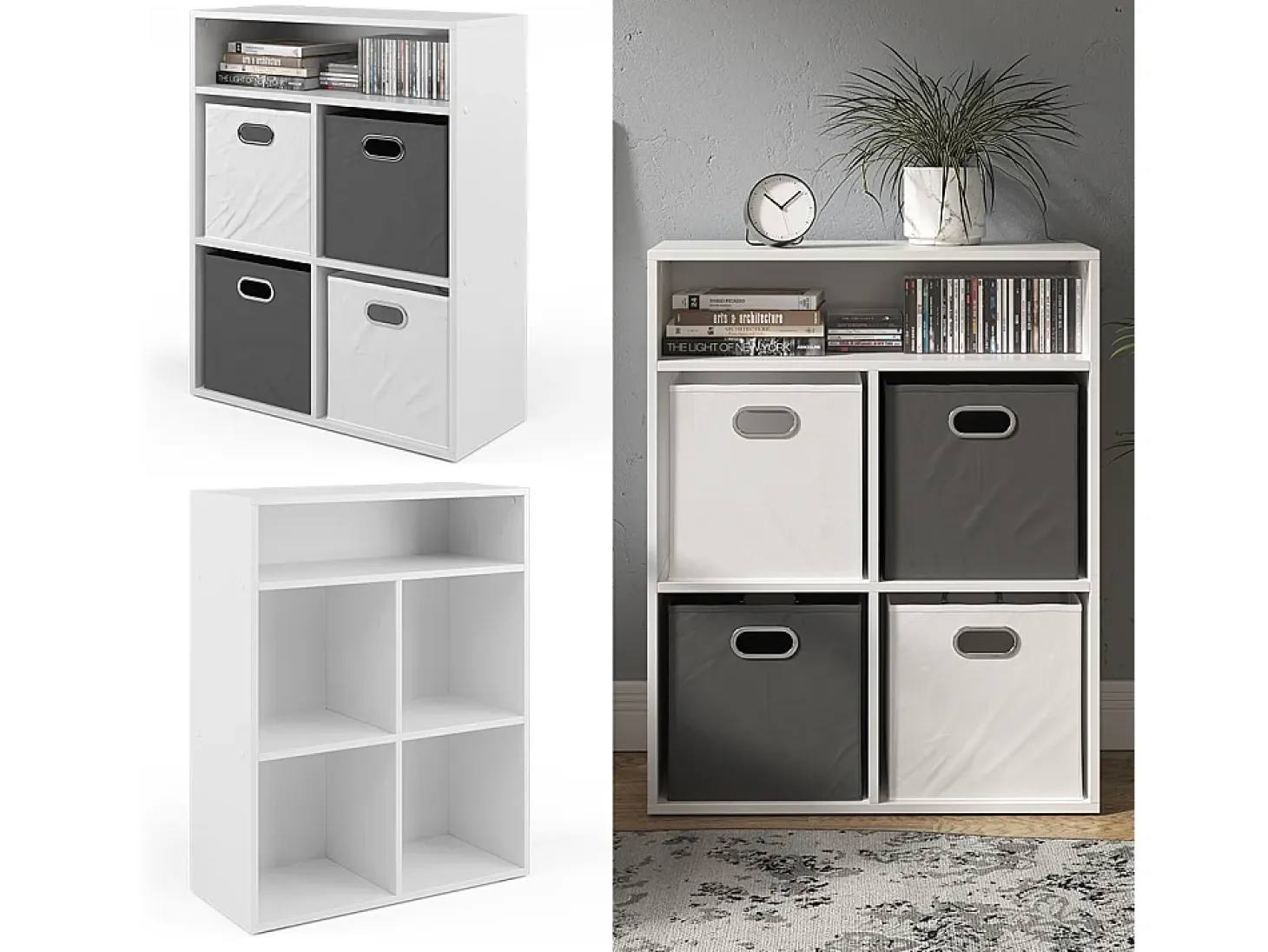 Librería blanco 72x30.6x90.2