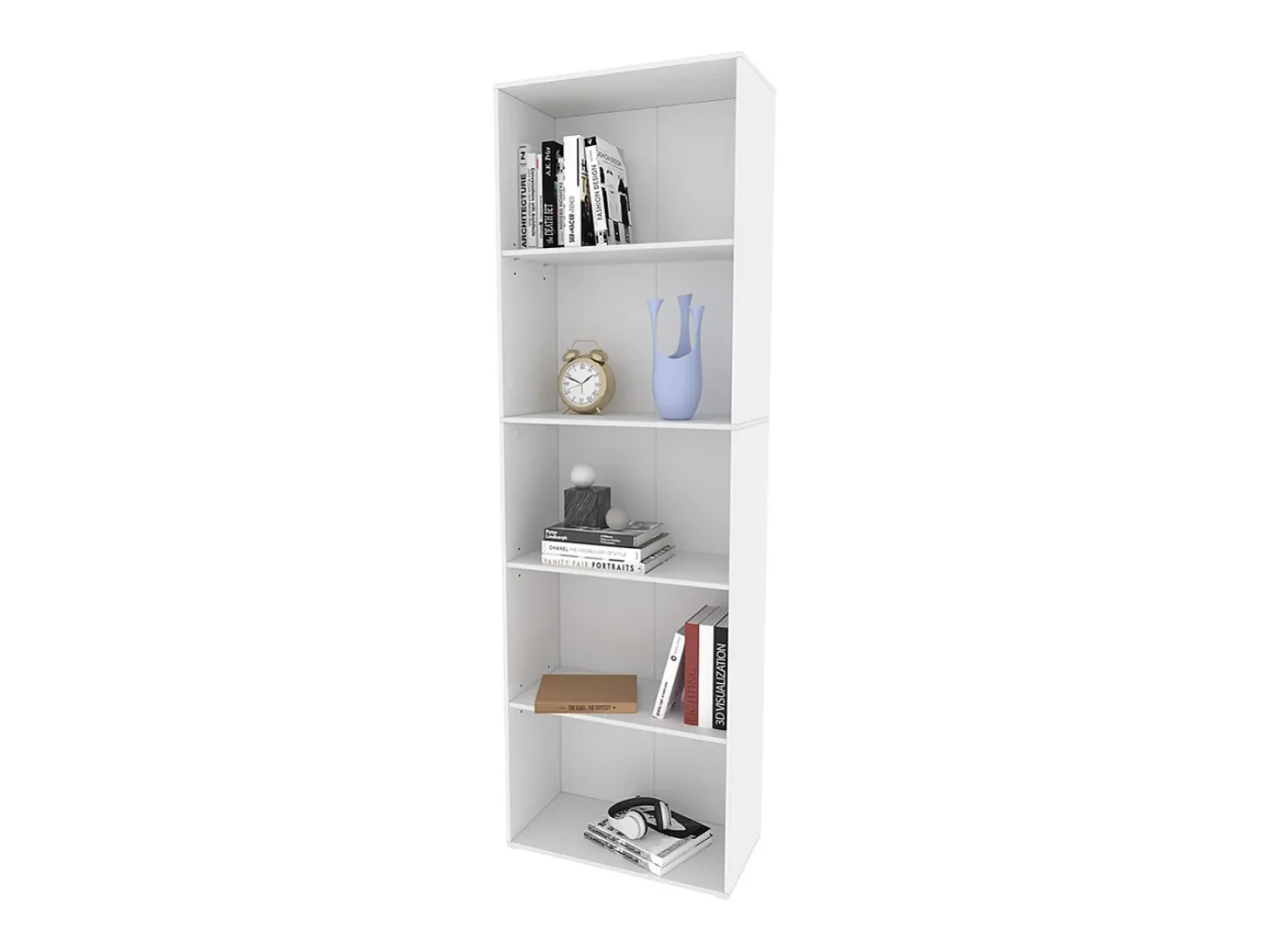Librería blanco 60x30.4x190 bob