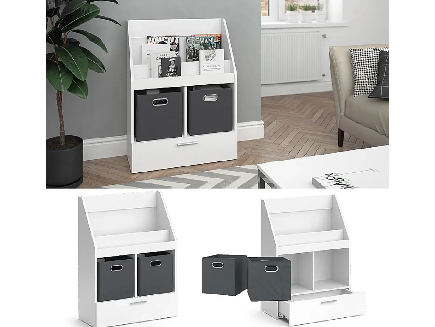 Librería blanco 72x31.2x96.2 luigi