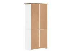 Librería BODO 5 estantes madera maciza pino marrón 80x38x180 cm