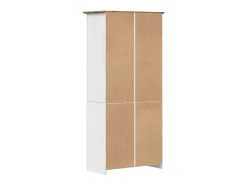 Librería BODO madera maciza de pino blanco y marrón 80x40x172cm