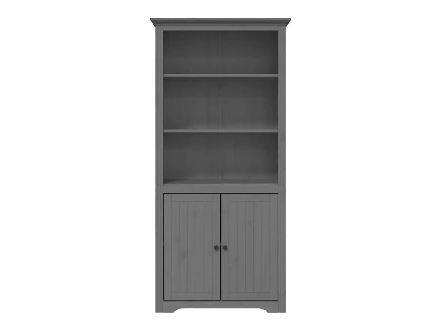 Librería BODO madera maciza de pino gris 80x40x172 cm
