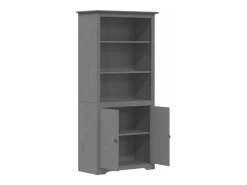Librería BODO madera maciza de pino gris 80x40x172 cm