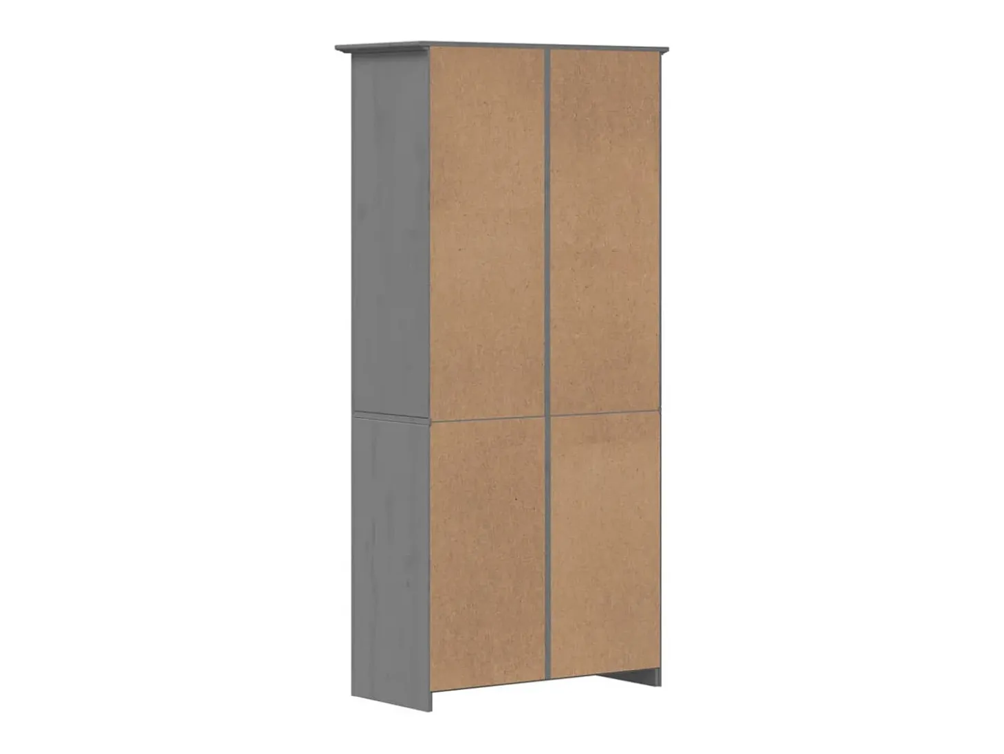 Librería BODO madera maciza de pino gris 80x40x172 cm