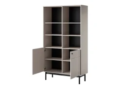 Librería: Cachemira, patas negras, 103,5 x 184,6 x 39 cm