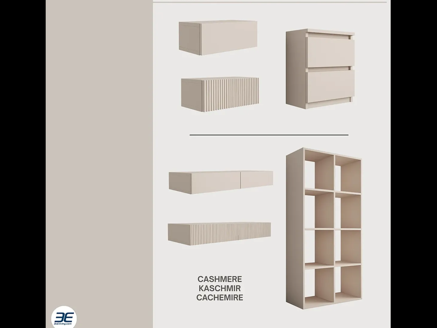 Librería con 8 compartimentos – color: cachemira – 147 × 74 × 30 cm, vertical u horizontal