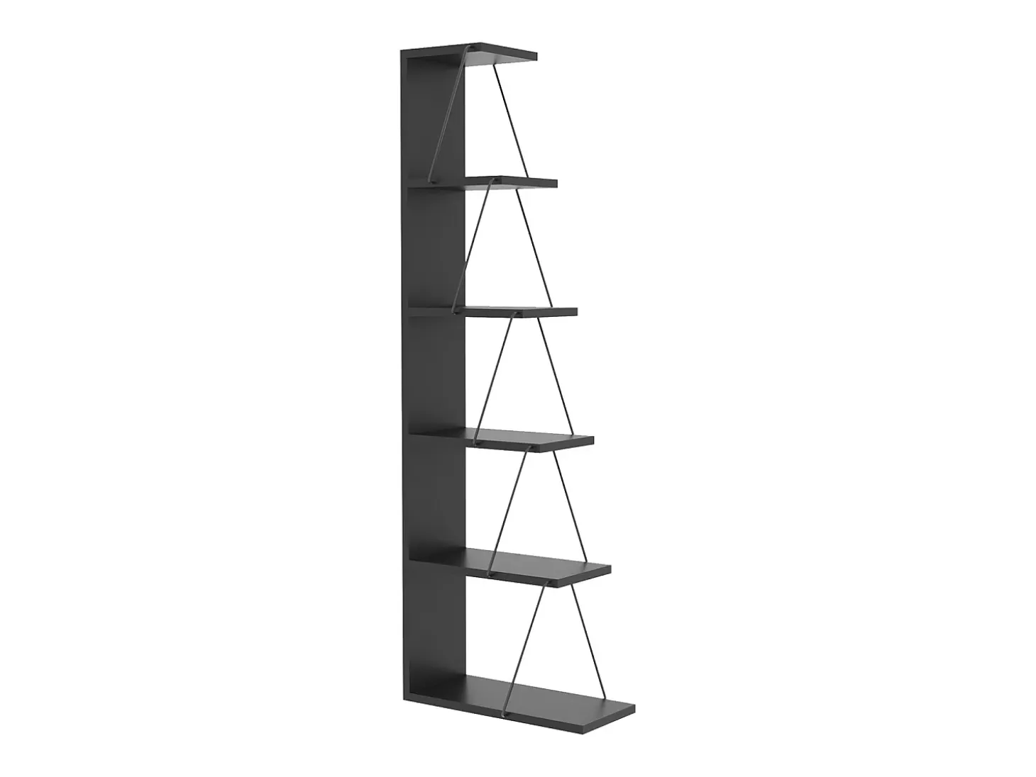 Librería con 5 estantes - Color: Negro - DELORY