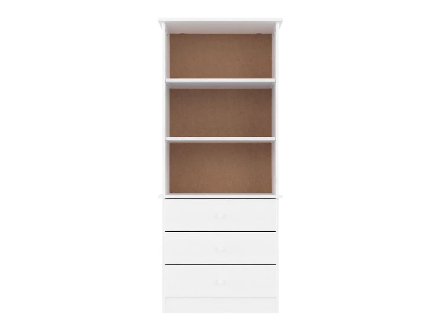 Librería con cajones ALTA madera de pino blanco 60x35x142 cm