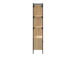 Librería con puertas roble Sonoma 76,5x30x154,5 cm madera de ingeniería