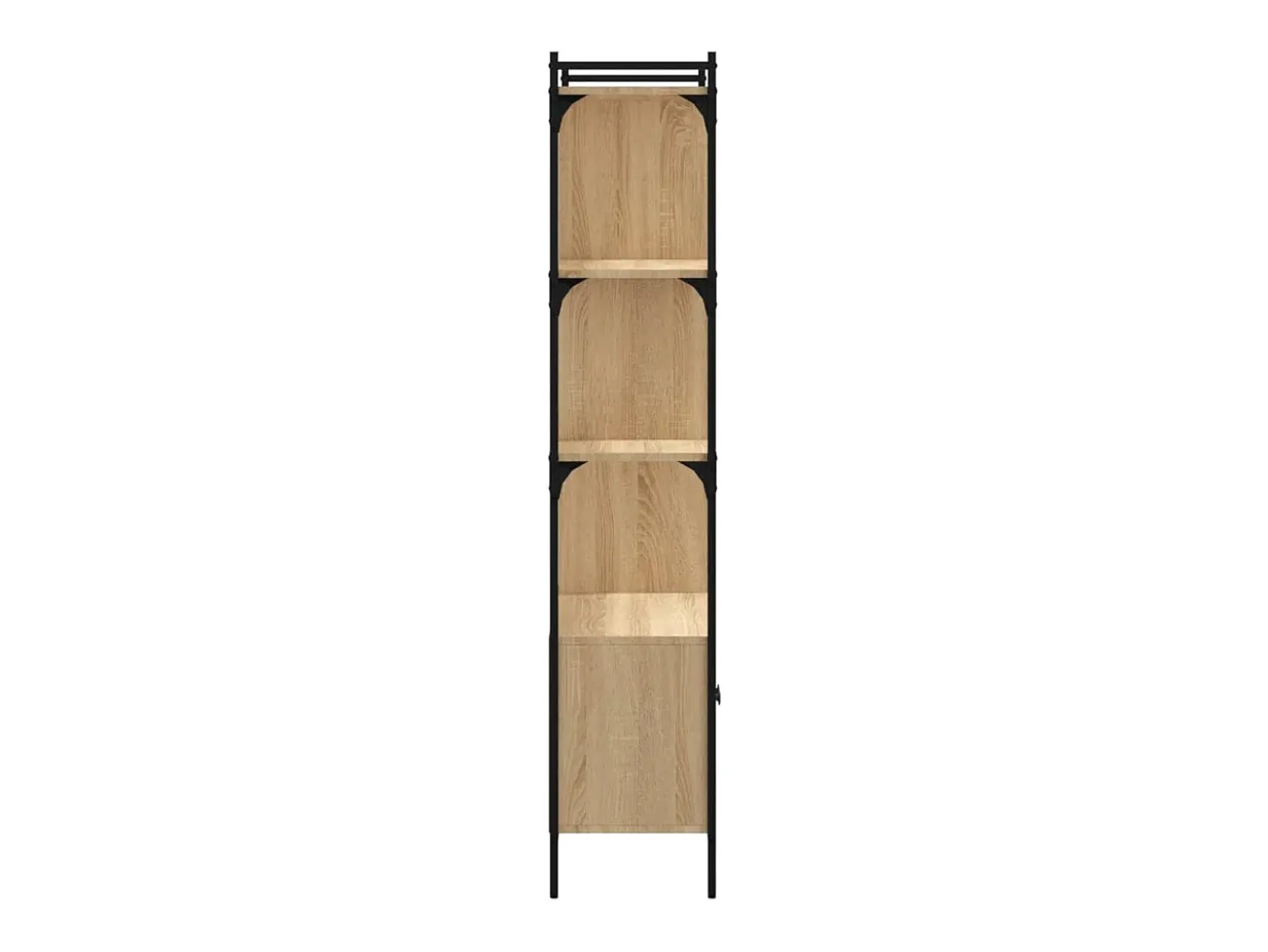 Librería con puertas roble Sonoma 76,5x30x154,5 cm madera de ingeniería