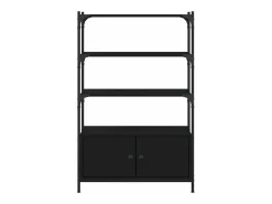 Librería de 3 estantes madera ingeniería negro 70x30x109,5 cm