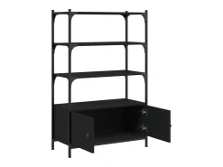 Librería de 3 estantes madera ingeniería negro 70x30x109,5 cm