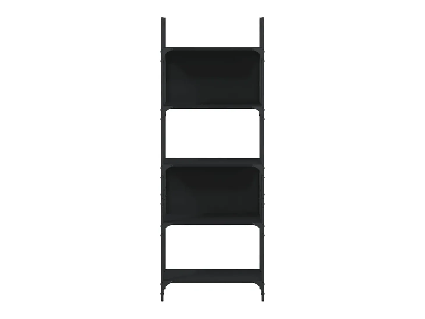 Librería de 5 estantes madera ingeniería negro 60,5x24x166,5 cm