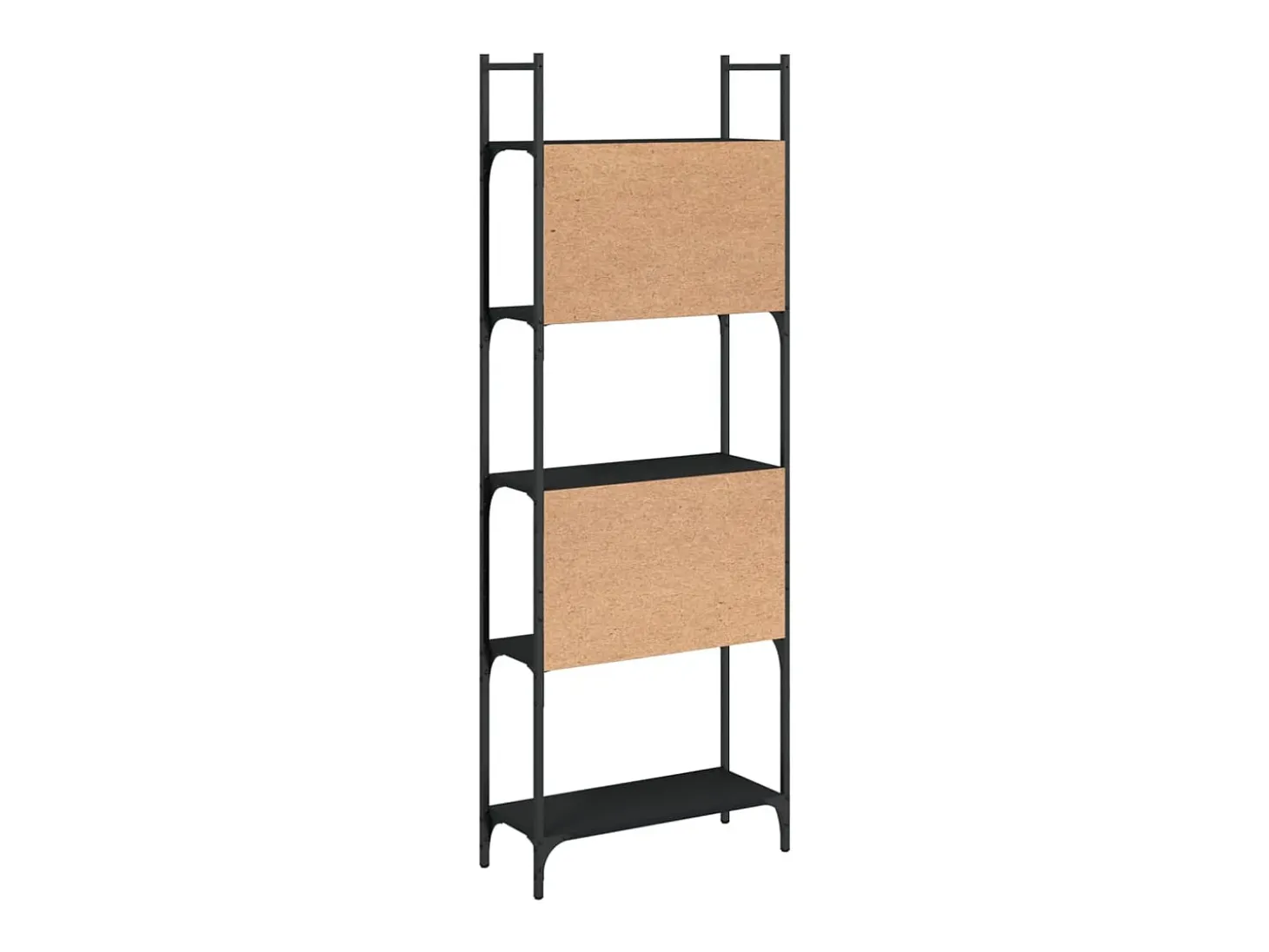 Librería de 5 estantes madera ingeniería negro 60,5x24x166,5 cm