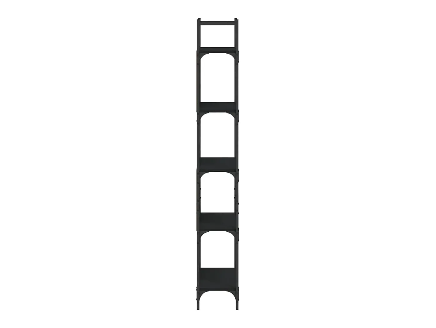 Librería de 5 estantes madera ingeniería negro 60,5x24x166,5 cm
