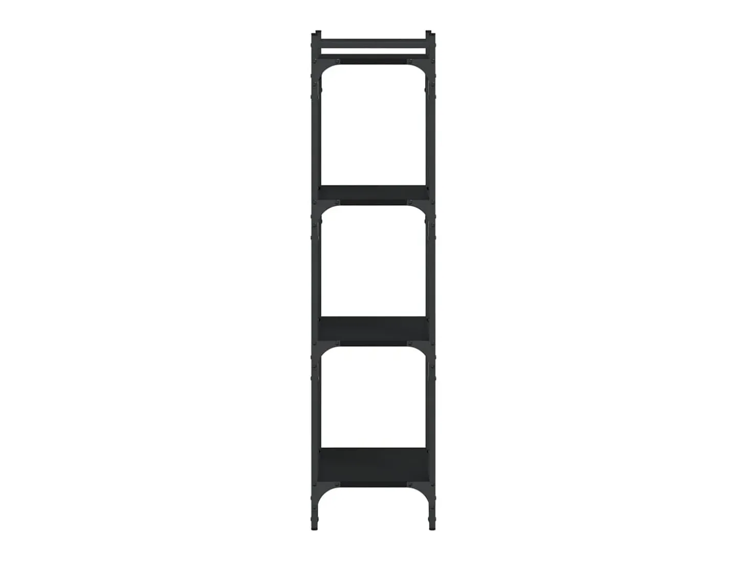 Librería de 4 estantes madera de ingeniería negro 40x30x120 cm