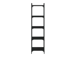 Librería de 5 estantes madera de ingeniería negro 40x30x154 cm