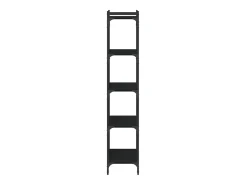 Librería de 5 estantes madera de ingeniería negro 60x30x154 cm