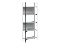 Librería de 5 estantes madera gris Sonoma 60,5x24x166,5 cm