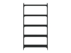 Librería de 5 estantes madera de ingeniería negro 80x30x154 cm