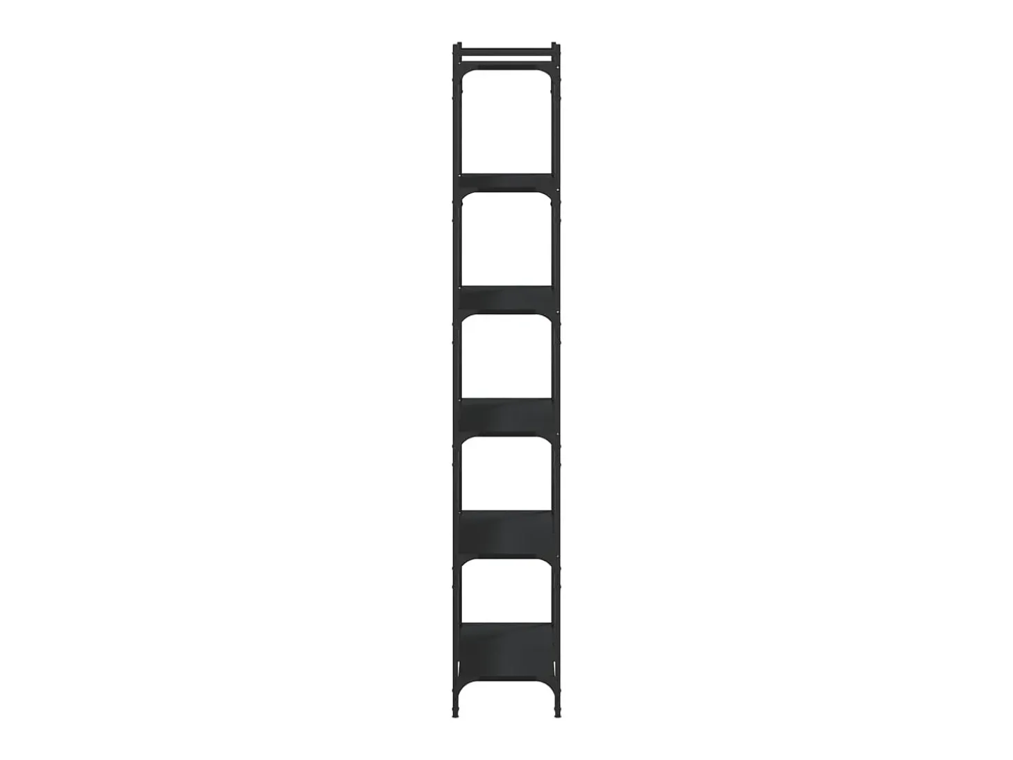 Librería de 6 estantes madera de ingeniería negro 80x30x188 cm