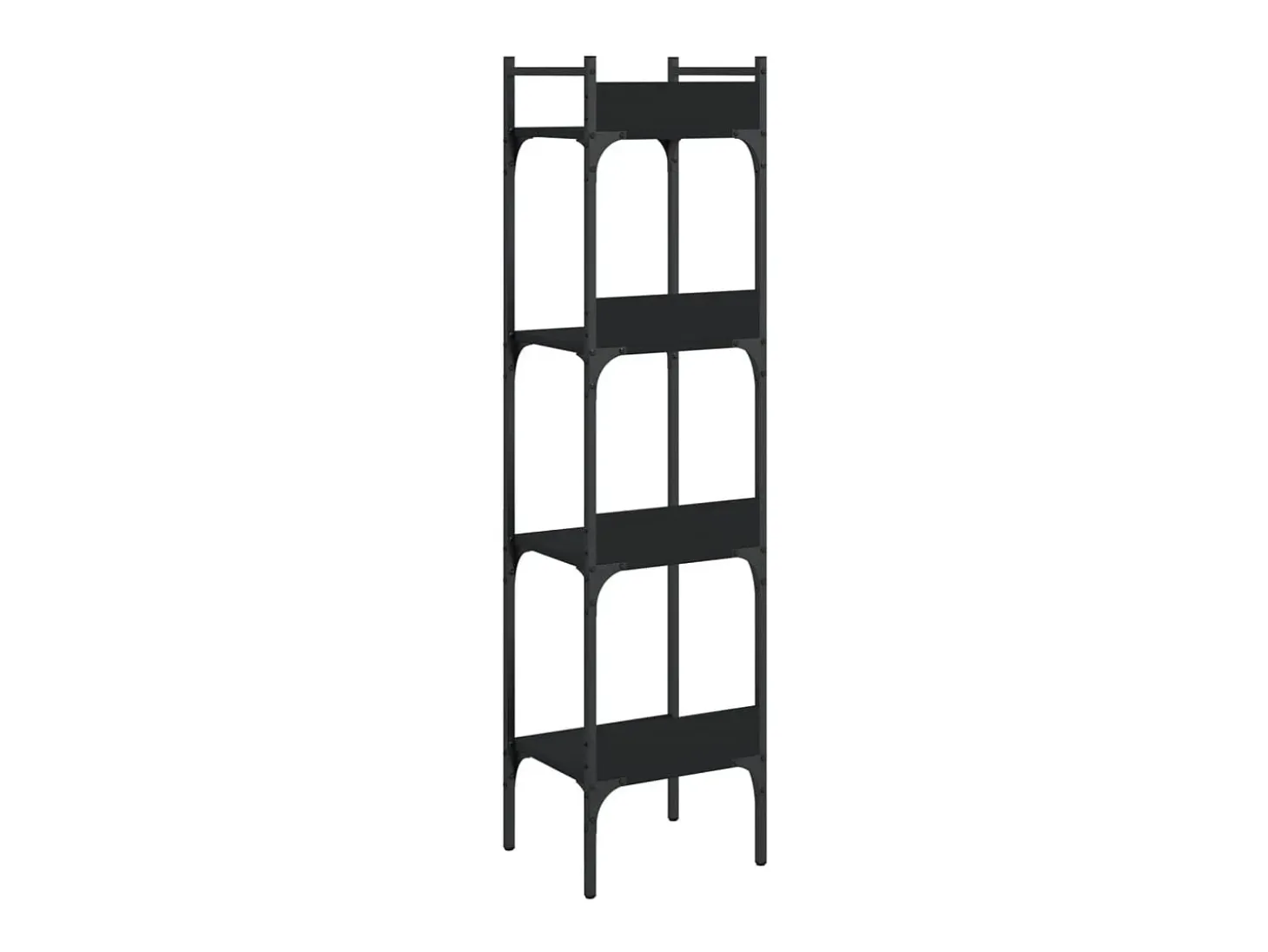 Librería de 4 estantes madera ingeniería negro 35x30x138,5 cm