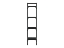 Librería de 4 estantes madera ingeniería negro 35x30x138,5 cm