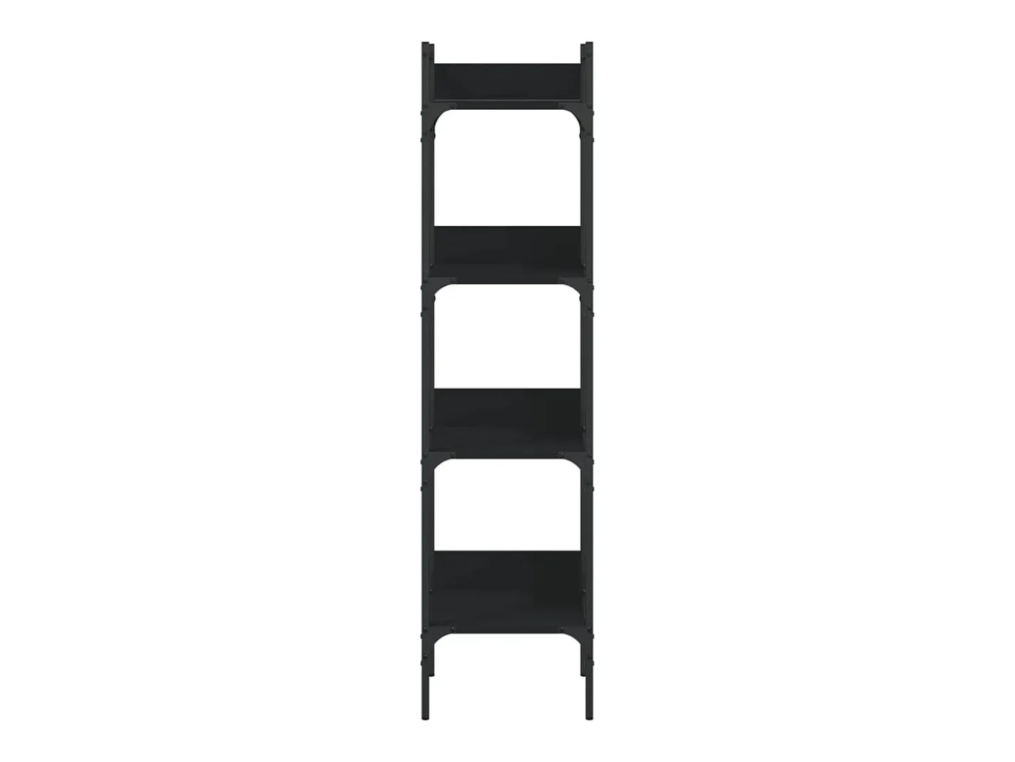 Librería de 4 estantes madera ingeniería negro 35x30x138,5 cm