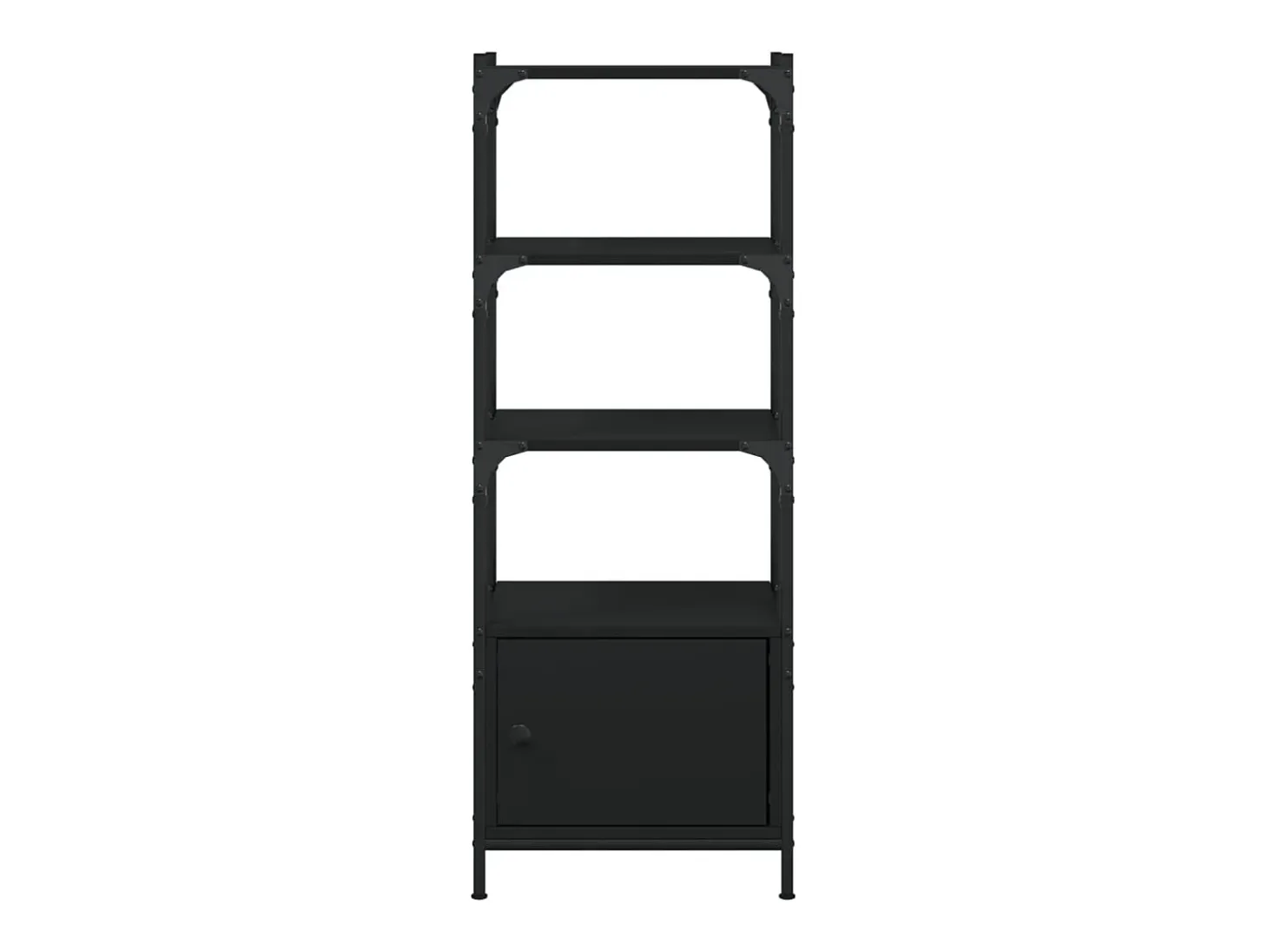 Librería de 3 estantes madera ingeniería negro 41x30x109,5 cm