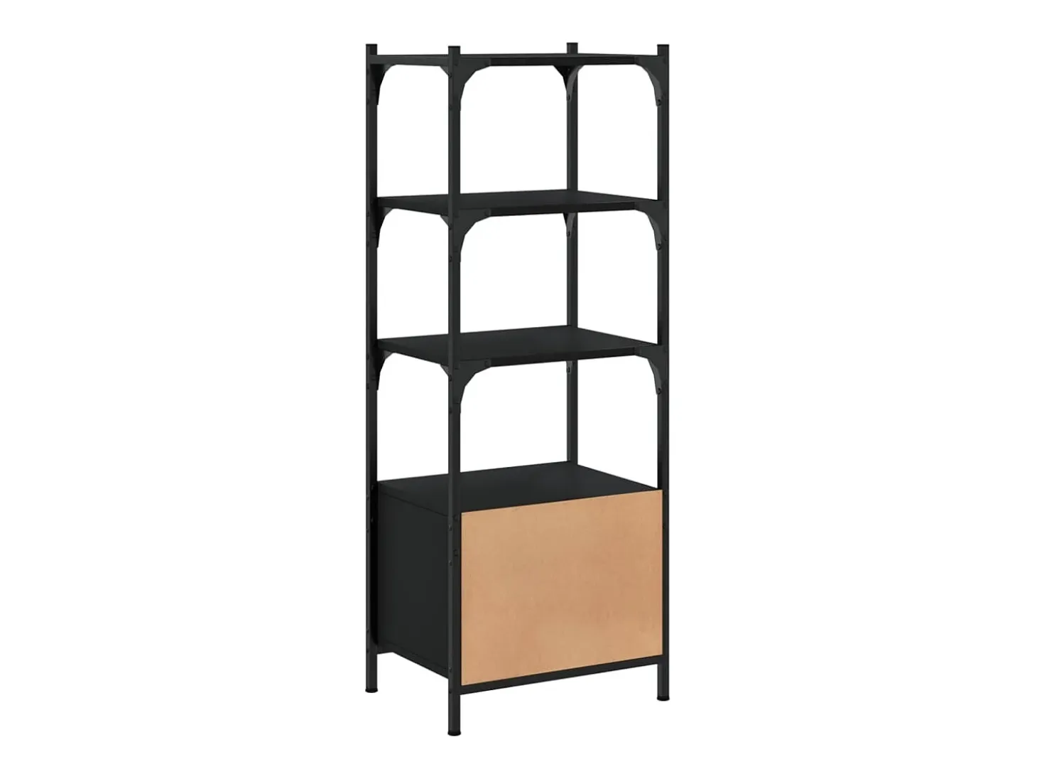 Librería de 3 estantes madera ingeniería negro 41x30x109,5 cm