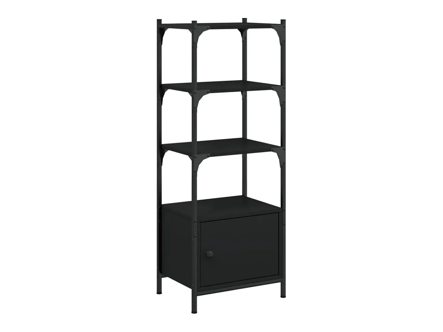 Librería de 3 estantes madera ingeniería negro 41x30x109,5 cm