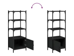 Librería de 3 estantes madera ingeniería negro 41x30x109,5 cm