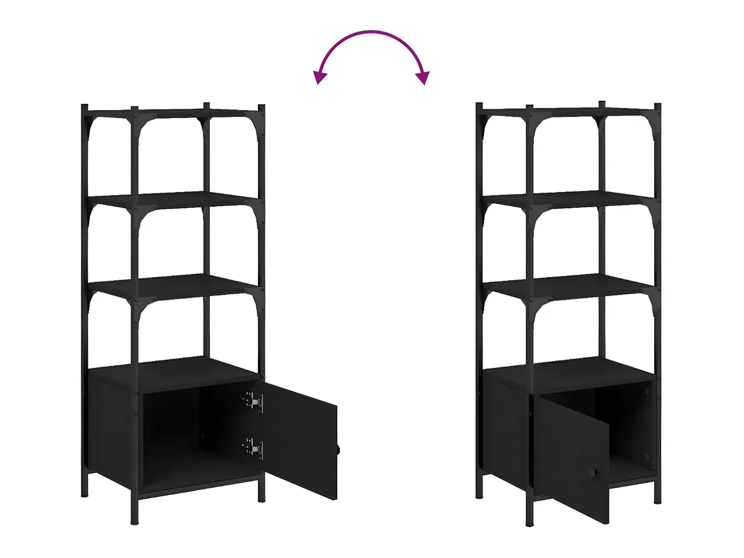 Librería de 3 estantes madera ingeniería negro 41x30x109,5 cm