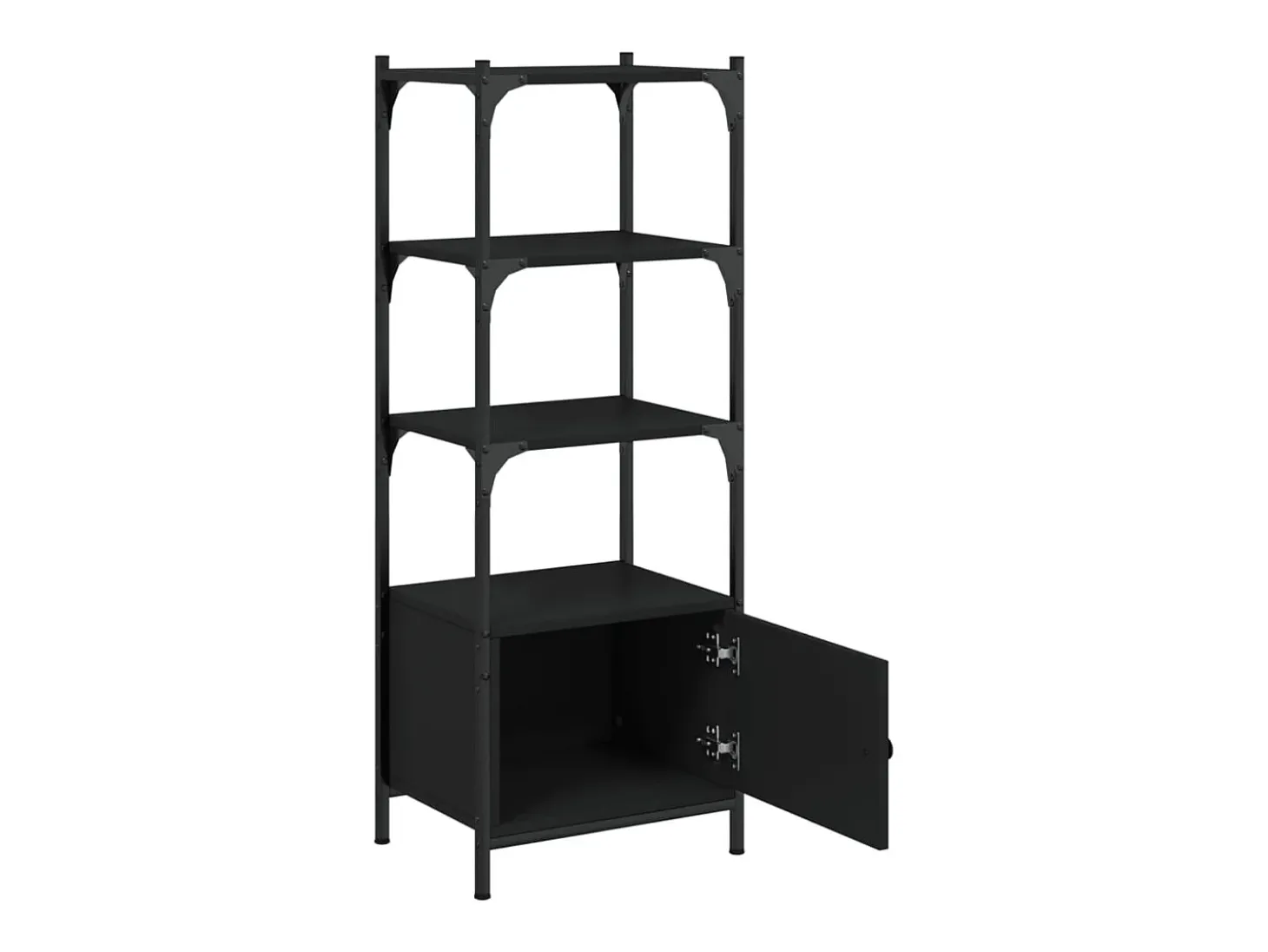 Librería de 3 estantes madera ingeniería negro 41x30x109,5 cm