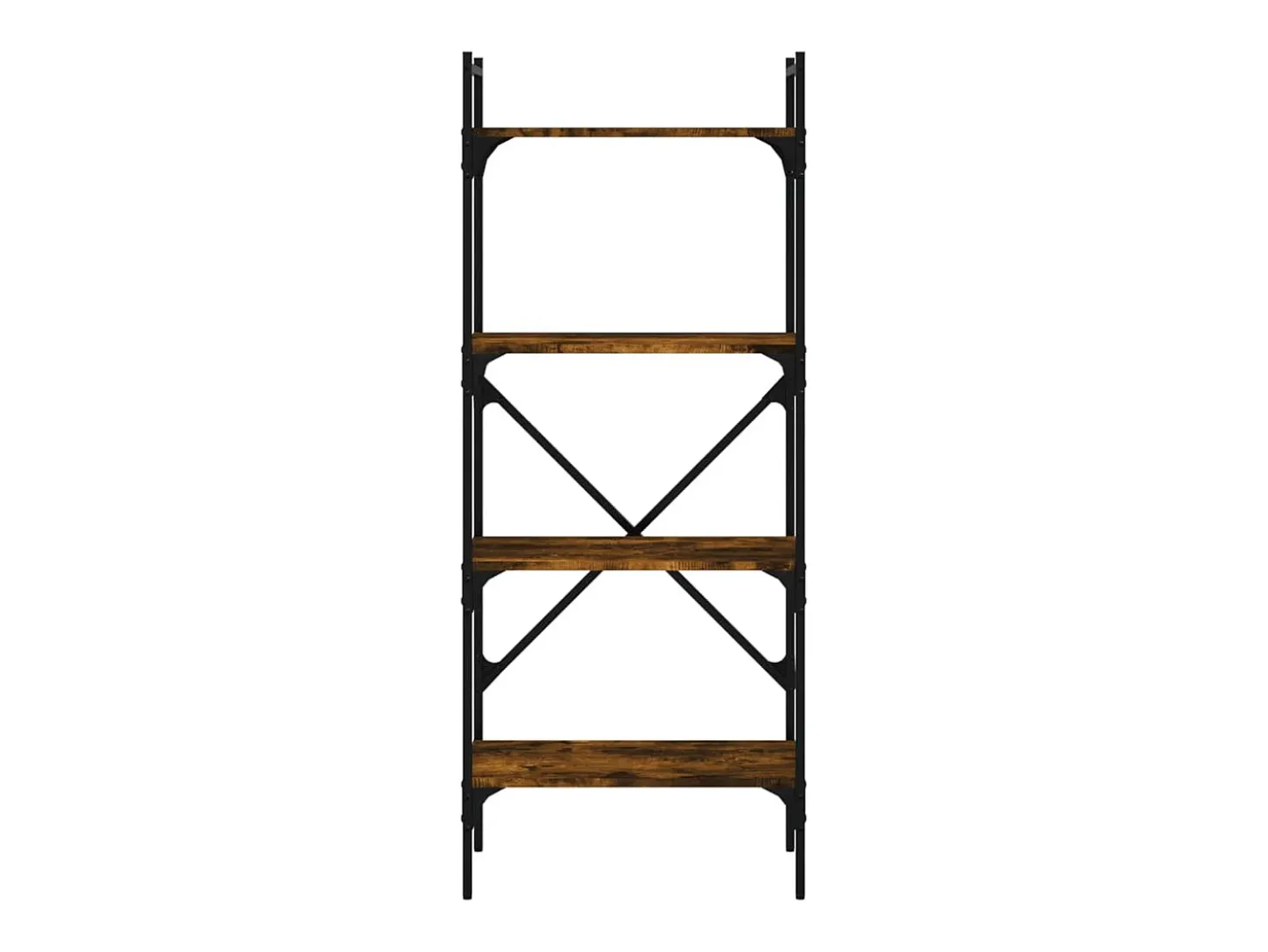Librería de 4 estantes madera roble ahumado 56x31,5x174 cm