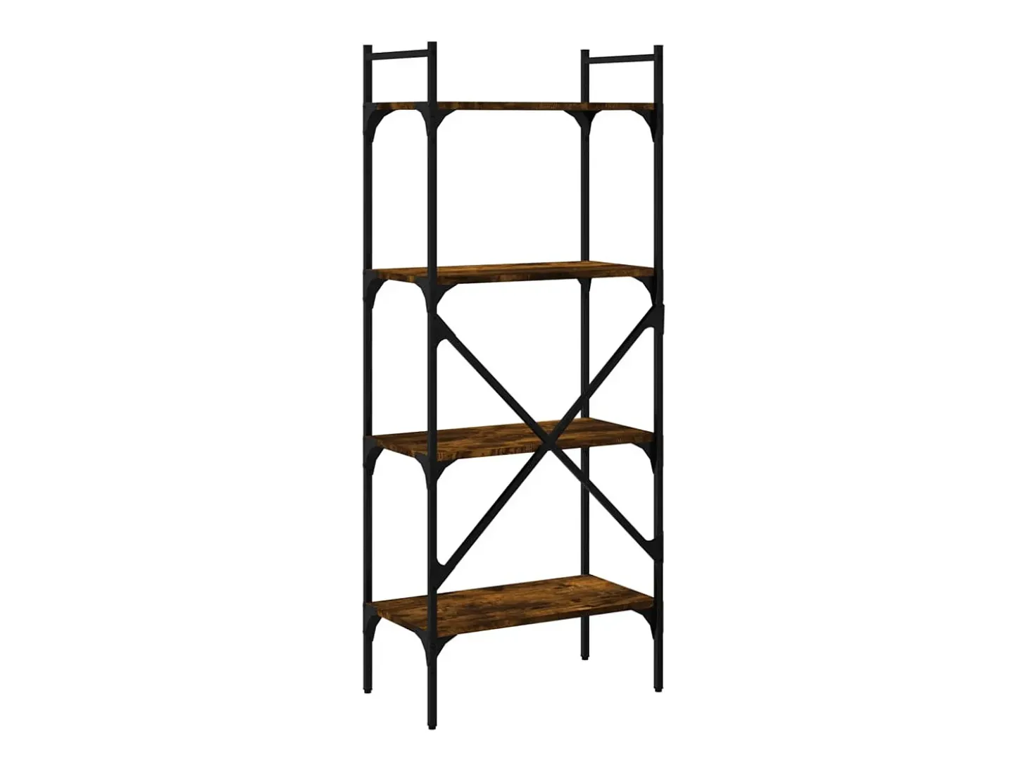 Librería de 4 estantes madera roble ahumado 56x31,5x174 cm